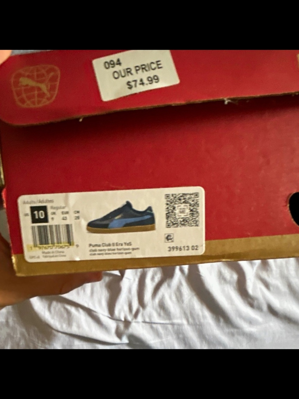 Puma Club II Era Men’s sneaker size 10